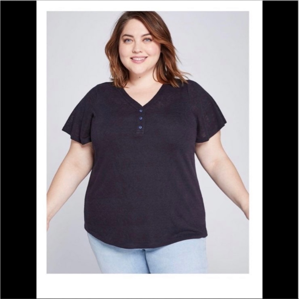 Navy Blue Henry Tee